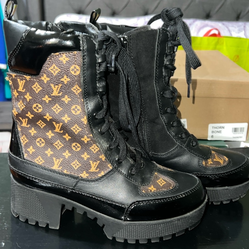 Customize Louis Vuitton Combat Boots